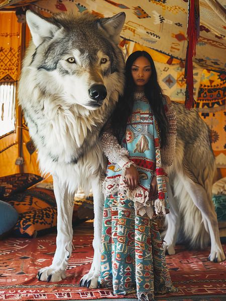 Le loup et la jeune fille par haroulita