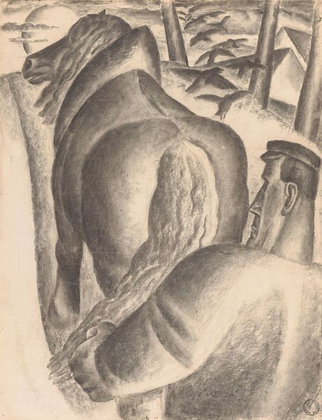Leo Gestel, Landwirt mit Pflug, 1927 von Atelier Liesjes