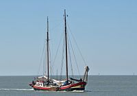 Het bruine vloot schip Emmalis