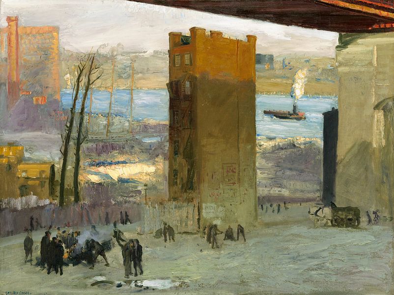 Das einsame Mietshaus, George Bellows von Meisterhafte Meister