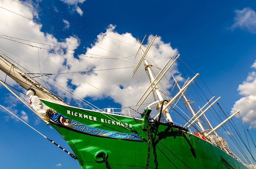 Segelschiff Museum Rickmer Rickmers im Hafen Hamburg Landungsbrücken Deutschland von Dieter Walther