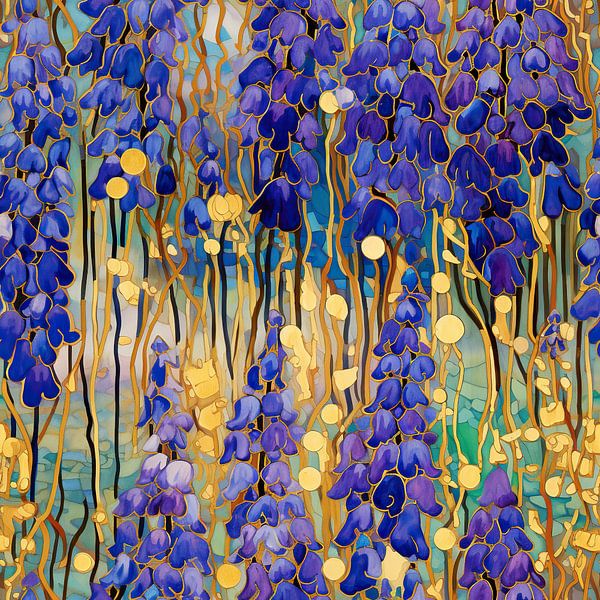 Floral | Fleurs bleues par Peinture Abstraite