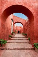 Ancient staircase at Santa Catalina monastery