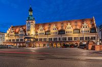 Blaue Stunde im Alten Rathaus von Leipzig