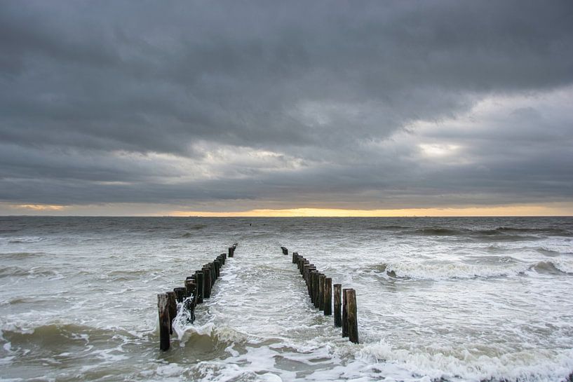 Zoutelande Strand im Dezember von Roland de Zeeuw