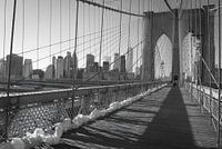 Brooklyn bridge New York in winter