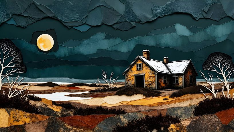 Haus in der Nacht von Nick Wendt