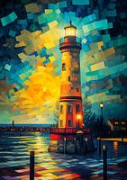 Leuchtturm Lindau: Digitale Impression des Sonnenaufgangs