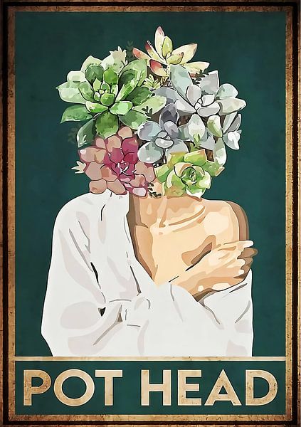 Garden Flower Pot Head Poster by Steven Kingsbury