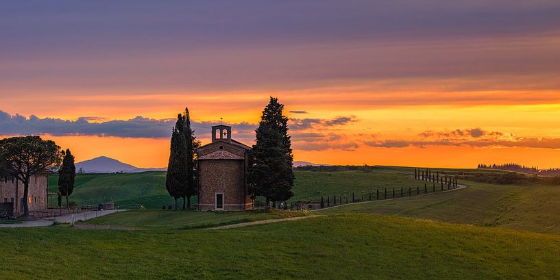 Panorama of Cappella della Madonna di Vitaleta by Henk Meijer Photography