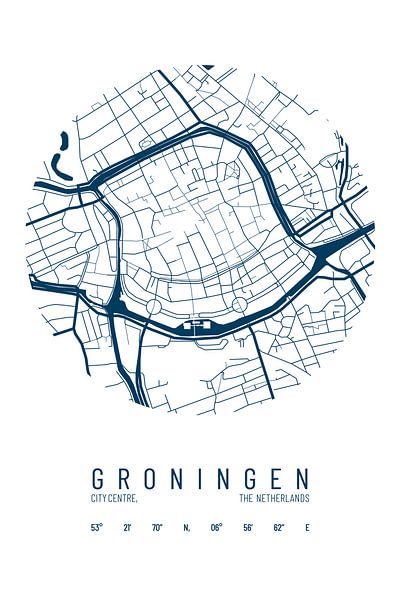 Stadtplan von Groningen von Walljar