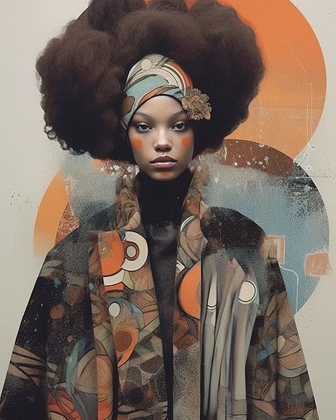 Porträt &quot;Mode-Collage&quot; von Carla Van Iersel