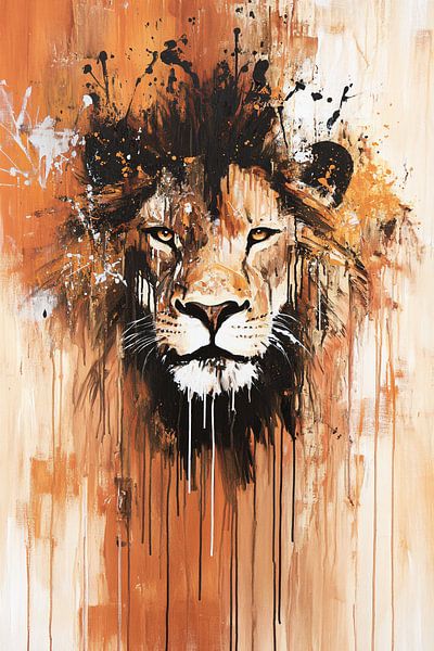 Abstraktes Löwe-Gemälde von Imperial Art House