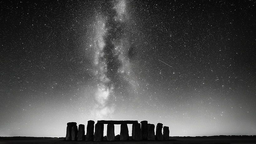 Die Ewigkeit über Stein - die Milchstraße von Retinas images