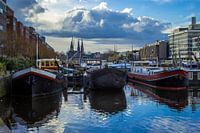 Boten aan de Westerdoksdijk Amsterdam