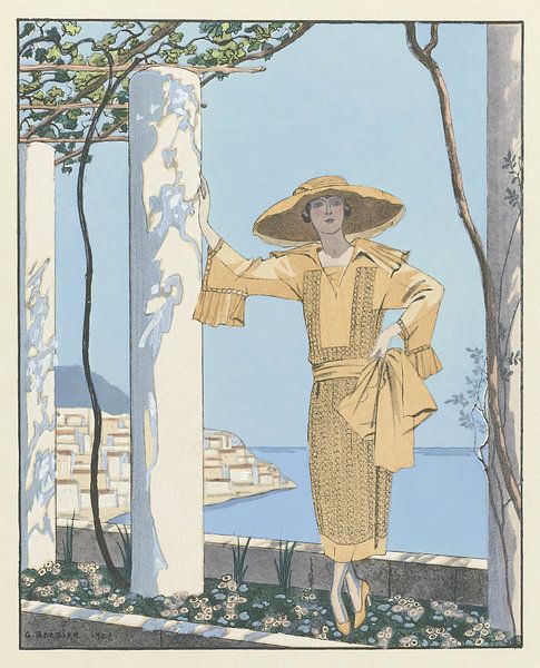 George Barbier - Amalfi ; Robe, de Worth (1922) par Peter Balan