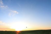 Texel Golf Course hole flag in sun