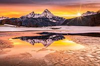 Sunset with Watzmannspieglung