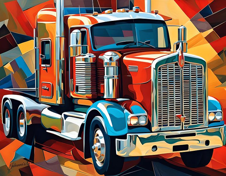 Abstract Art Illustration - American Trucks 4 by Johannas Art Creations