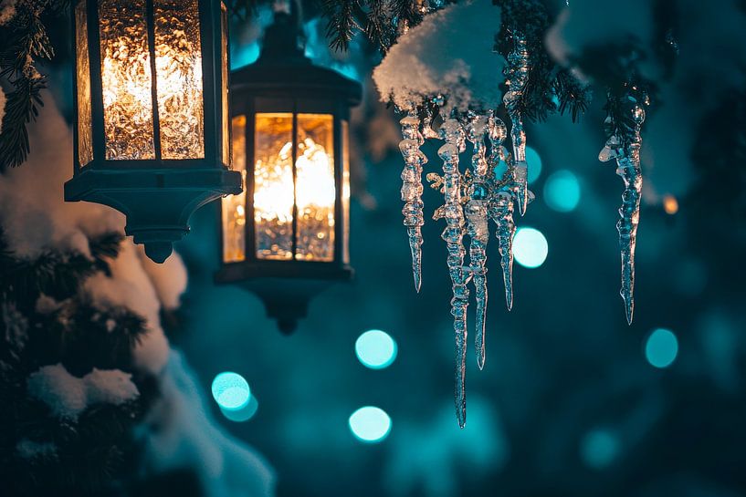 Winterliche Lichtglanz von Poster Art Shop