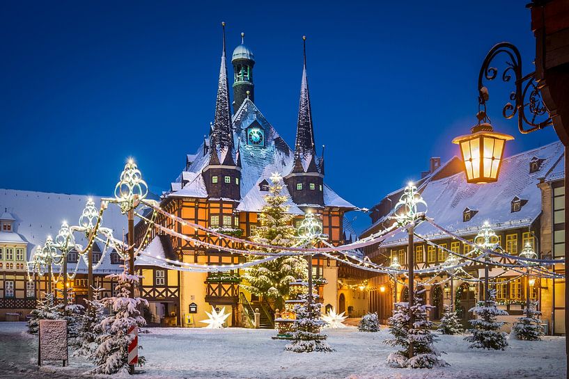 Nuit d'hiver à Wernigerode, Allemagne par Michael Abid
