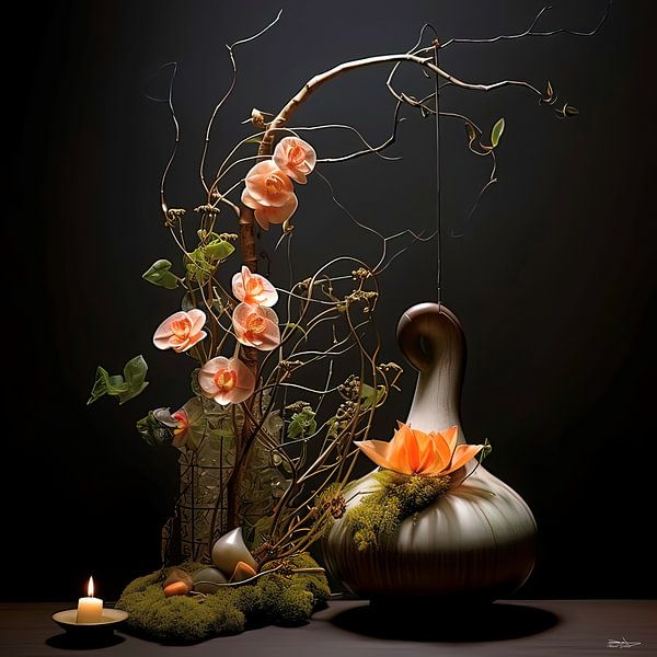 ikebana (japanse bloemsierkunst) by Gelissen Artworks