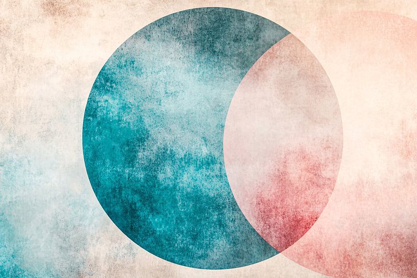 Cercles abstraits aux couleurs douces par Imperial Art House