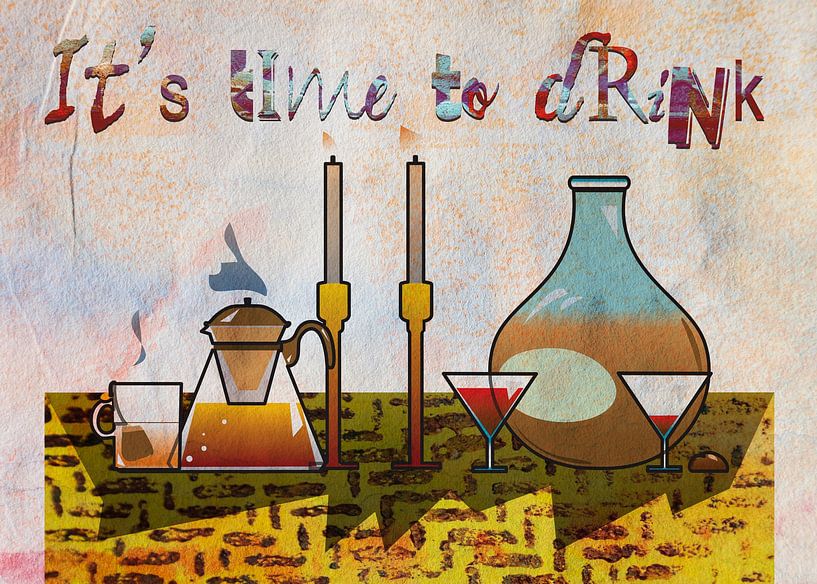 still-life home object and drink , by Ariadna de Raadt-Goldberg