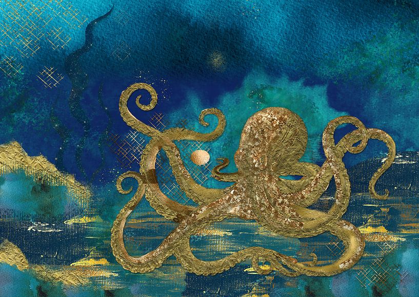 Poulpe d'eau profonde par Jadzia Klimkiewicz