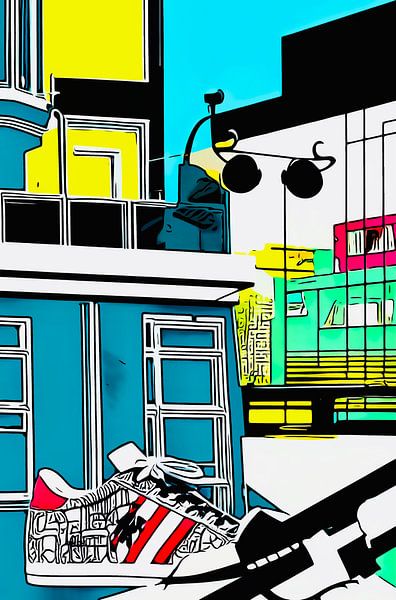 Drei rote Streifen von zam art