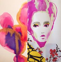 Fushia Flower Geisha