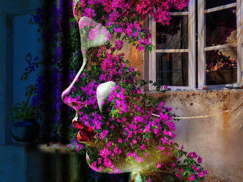 La femme au bougainvillier par Gabi Hampe