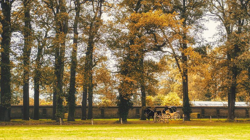 Mauern Gemüsegarten Twickel Delden mit Kutsche von Rob van der Pijll