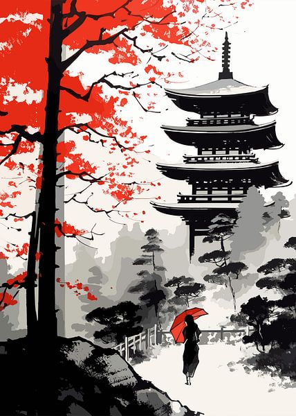 Ukiyo Japanese Painting by Mason Scott