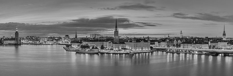 The Stockholm skyline in black and white by Henk Meijer Photography