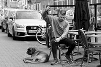 Man & dog & car