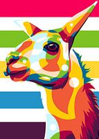 Alpaca in Pop Art Style