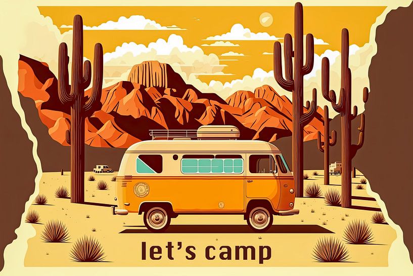 Road trip USA poster by Vlindertuin-Art