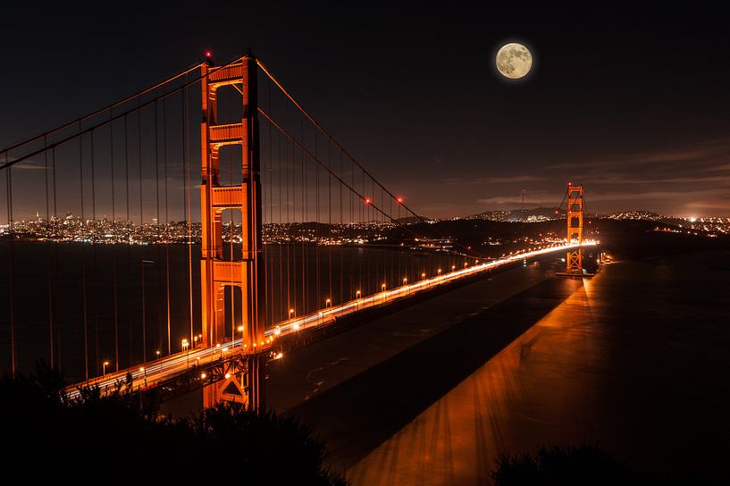 Moon Over San Francisco par Wim Slootweg