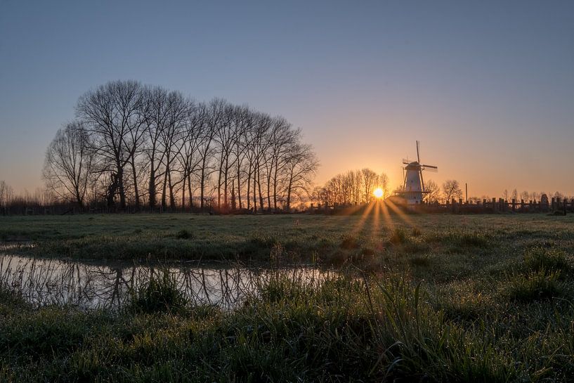 Mill The Butterfly am Morgen von Moetwil en van Dijk - Fotografie