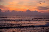 Bali surfer sunset