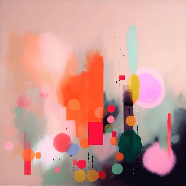 Farbenfroh, modern und abstrakt in Neon von Studio Allee