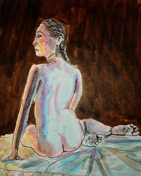 Blaues Bett von Michael de Boer