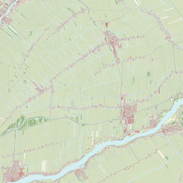 Carte de Bergambacht par Rebel Ontwerp