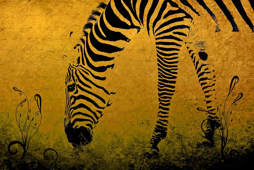 Zebre sur fond Or von Aimelle ML