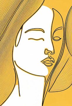 Line play in the shape of a face by Bert Nijholt