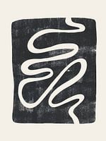 Gelockte Linie auf Schwarz