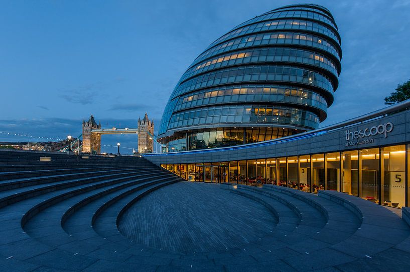 London City Hall by Night by Bert Beckers