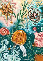 Abstrakte Raumobjekte Illustration