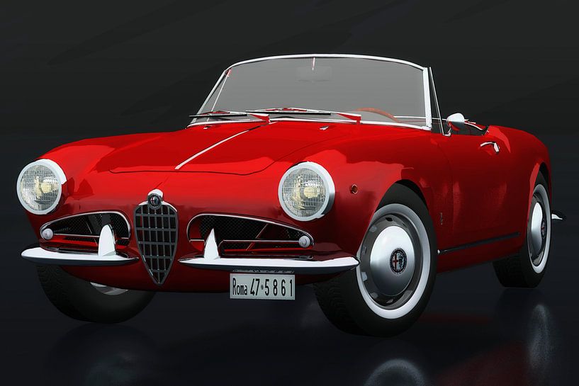 Alfa Romeo Giulietta 1300 Spyder 1955 Dreiviertelansicht von Jan Keteleer